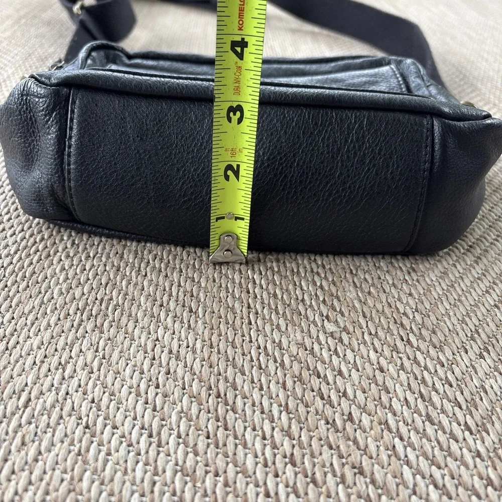 Fat Face Womens Black Genuine Leather Crossbody Bag Purse Classic - Picture 13 of 14